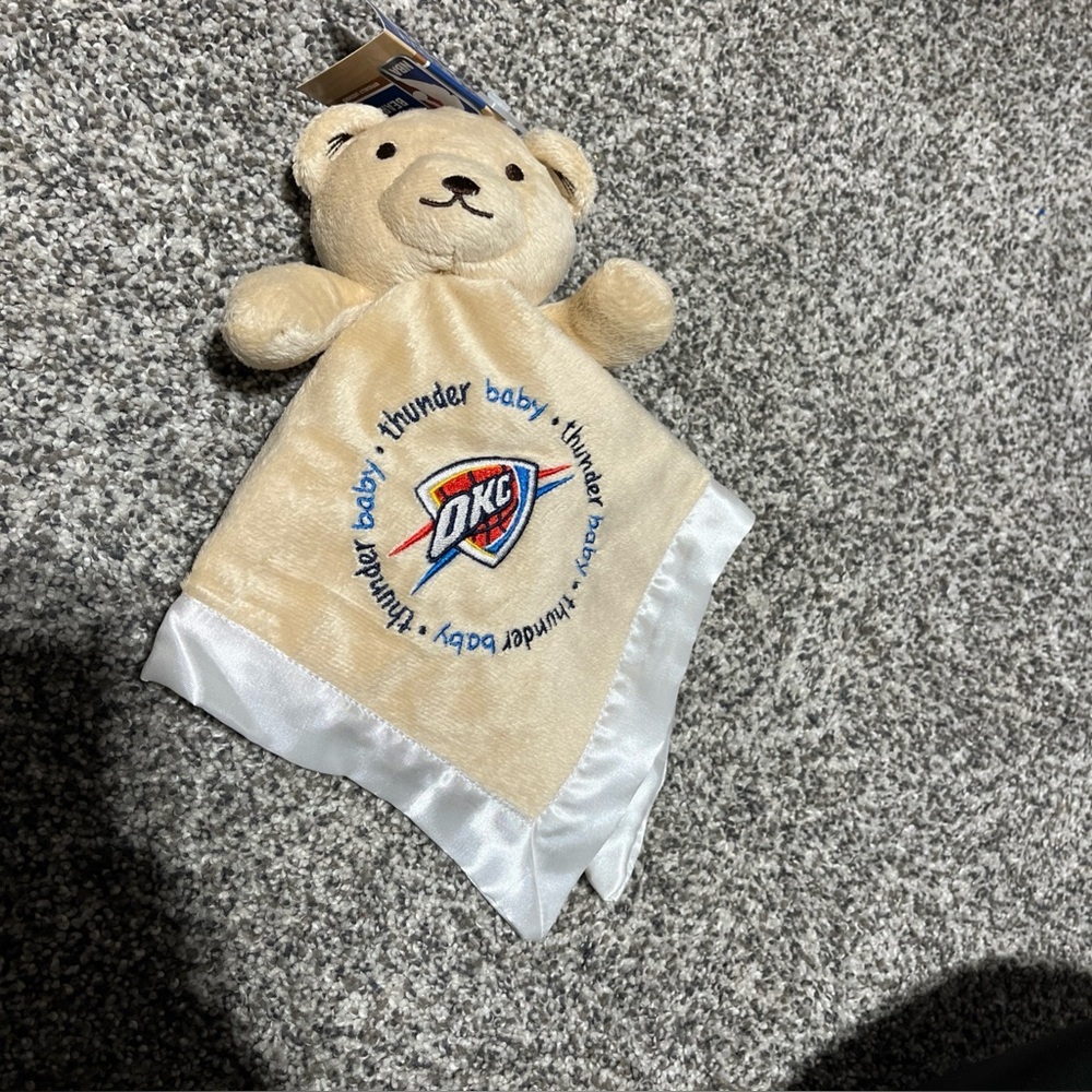 Oklahoma Thunder Teddy Bear Plush Security Blanket by Baby Fanatic Official